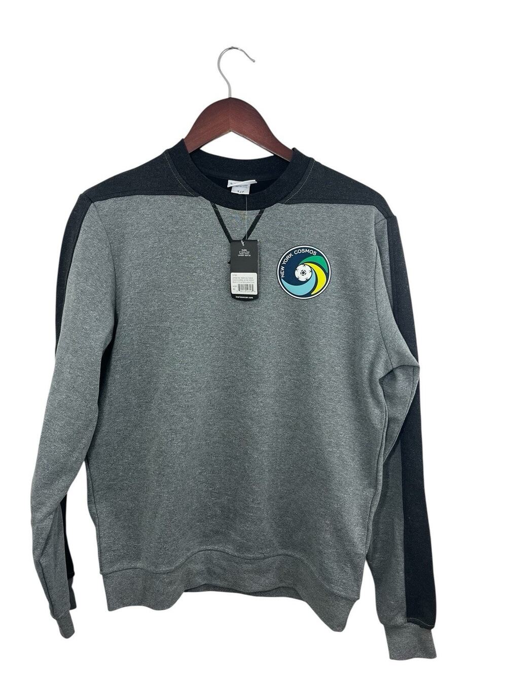 New York Cosmos Sweatshirt Small Women’s Gray Inaria Soccer Futbol Blokecore NEW